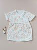 Dress, Apricot Floral, Premium 100% Organic Cotton - Dress - Tiny & Small