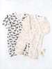 Twin Bundle - 2 Pack Sleepsuits, Little Zebras and Apricot Floral, 100% Organic Cotton - Set - Tiny & Small