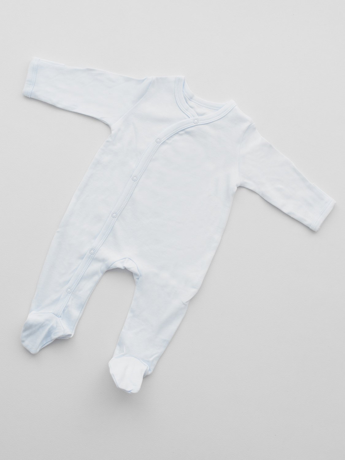 GOTS Certified Premature Baby Sleepsuit - White - Sleepsuit / Babygrow - Isaac Anthony