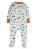 Tiny Baby Sleepsuit by Frugi, Vehicles & Rainbows, Organic Cotton - Sleepsuit / Babygrow - Frugi