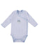 Early Baby Long Sleeved Bodysuit, Cute Hippo Design - Blue Bodysuit / Vest EEVI 