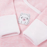 Early Baby Long Sleeved Bodysuit, Cute Alpaca Design - Pink Bodysuit / Vest EEVI 
