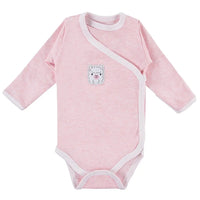 Early Baby Long Sleeved Bodysuit, Cute Alpaca Design - Pink Bodysuit / Vest EEVI 