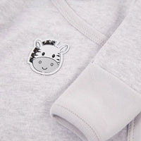 Early Baby Long Sleeved Bodysuit, Cute Zebra Design - Grey Bodysuit / Vest EEVI 