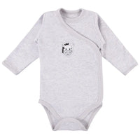 Early Baby Long Sleeved Bodysuit, Cute Zebra Design - Grey Bodysuit / Vest EEVI 
