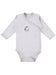 Early Baby Long Sleeved Bodysuit, Cute Zebra Design - Grey Bodysuit / Vest EEVI 