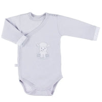 Early Baby Bodysuit, Embroidered Lamb Design - Grey Bodysuit / Vest EEVI 