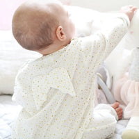 Angel Wings Gold Star White Babygrow by Albetta Sleepsuit / Babygrow Albetta UK 