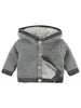 Load image into Gallery viewer, Charcoal Knitted Fluffy Lined Cardigan/Coat - Organic Cotton - Cardigan / Jacket - Noppies