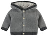 Charcoal Knitted Fluffy Lined Cardigan/Coat - Organic Cotton - Cardigan / Jacket - Noppies