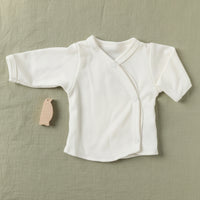 Cream wrap over top, Premium 100% Organic Cotton Top / T-shirt Tiny & Small 