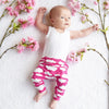 Load image into Gallery viewer, Pink Cloud Print Baby Leggings, Fred &amp; Noah - Tiny Baby - Trousers / Leggings - Fred &amp; Noah