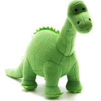 Crochet Diplodocus Rattle, Green Toy Best Years 