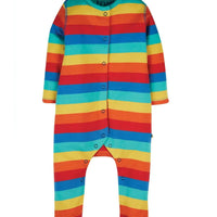 Frugi Organic Cotton Rainbow Stripe Babygrow Sleepsuit / Babygrow Frugi 