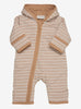 Load image into Gallery viewer, Fixoni Brown and Cream Striped Tiny Baby Pramsuit - Snowsuit / Pramsuit - Fixoni
