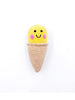 Crochet Fair Trade Rattle Toy - Ice Cream - Vanilla - Rattle - Pebble Toys