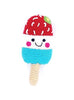 Crochet Fair Trade Rattle Toy - Ice Lolly, Red/White/Blue - Rattle - Pebble Toys