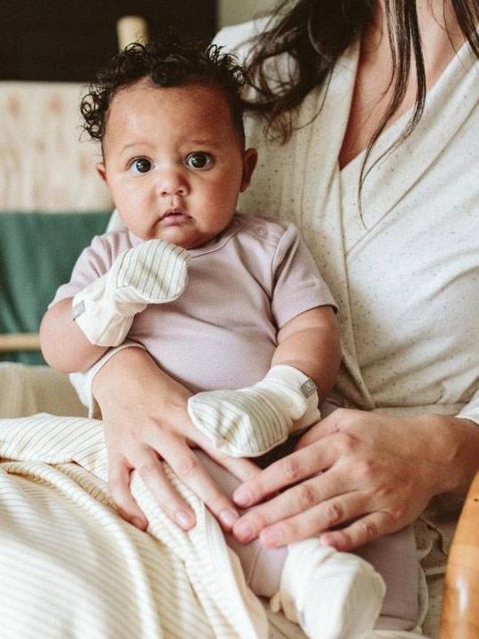 Stay-On Scratch Mittens for newborn baby