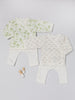Twin Girl & Boy Bundle - 2 piece sets in Apple Floral & Silver Cloud Print, Organic Cotton - set - Tiny & Small