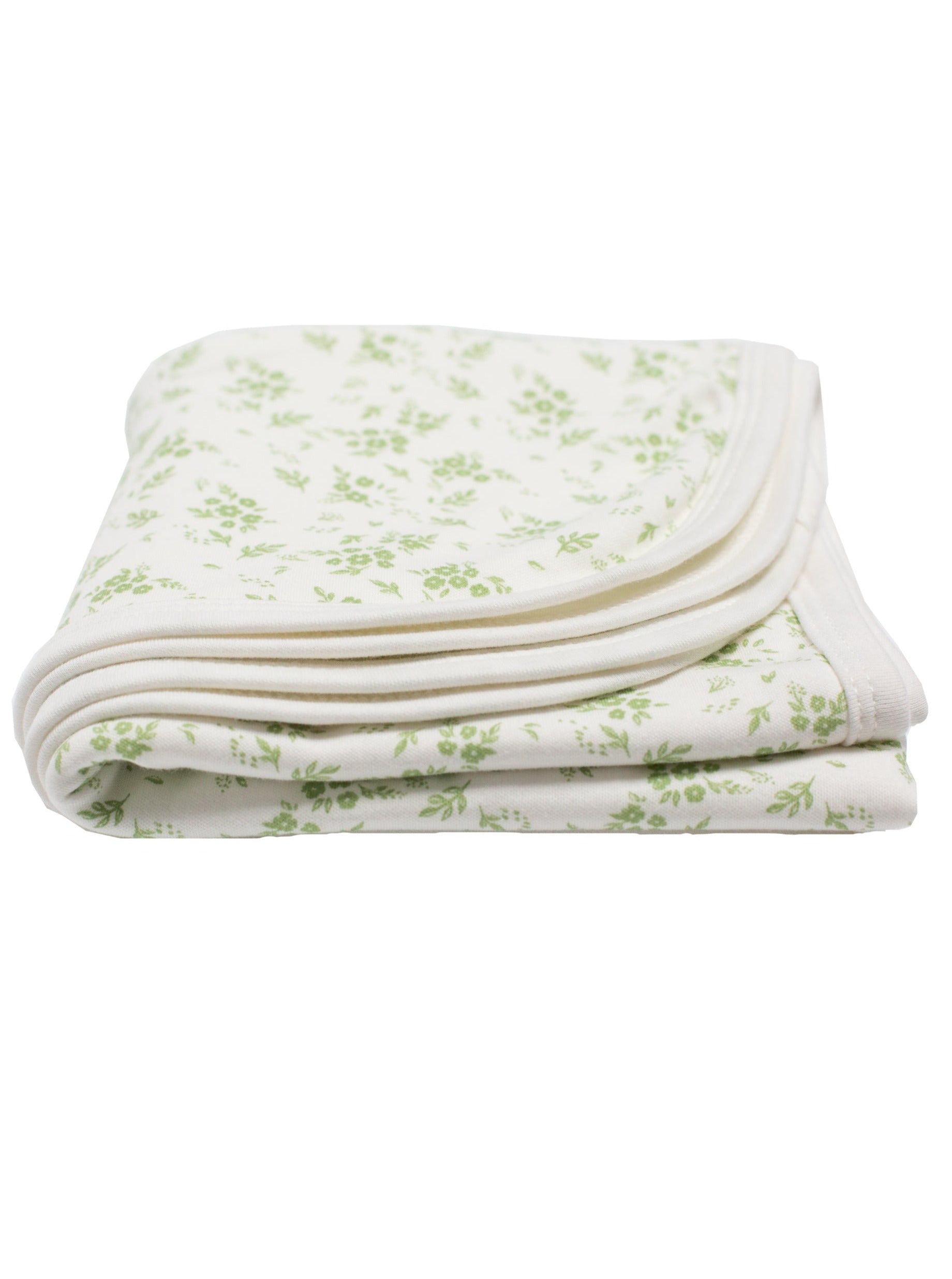 Organic Cotton Baby Blanket, Apple Floral - Blanket - Tiny & Small