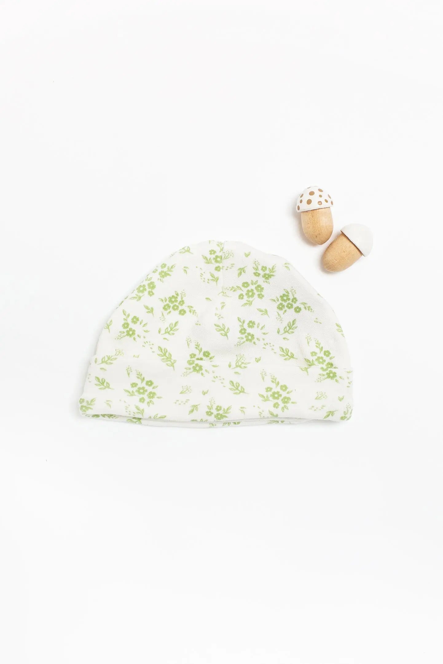 Preemie Hat, Apple Floral, Premium 100% Organic Cotton Hat Tiny & Small 
