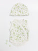 Load image into Gallery viewer, Incubator Vest &amp; Round Hat Set Apple Floral, 100% Organic Cotton - Set - Tiny &amp; Small