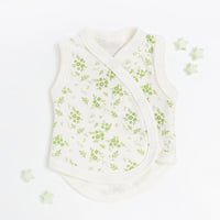 Incubator Vest, Apple Floral , Premium 100% Organic Cotton Bodysuit / Vest Tiny & Small 