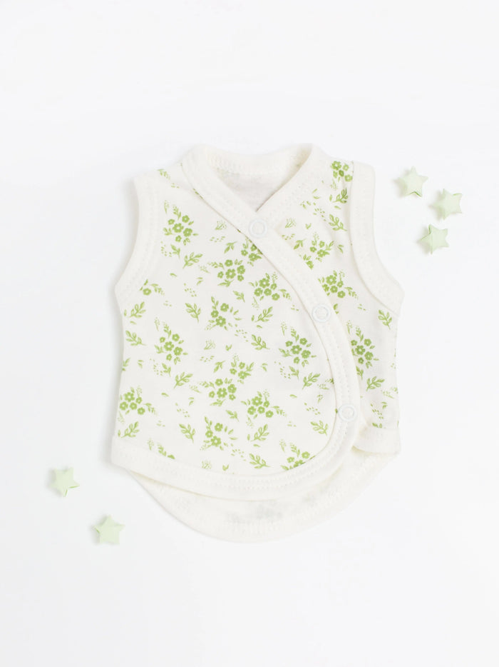 Incubator Vest, Apple Floral , Premium 100% Organic Cotton