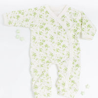 Preemie Girl Sleepsuit, Apple Floral, Premium 100% Organic Cotton Sleepsuit / Babygrow Tiny & Small 