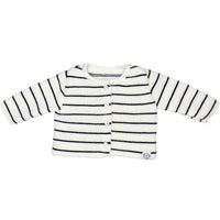 Knitted Cardigan, Breton Stripe White Cardigan / Jacket La Manufacture de Layette 
