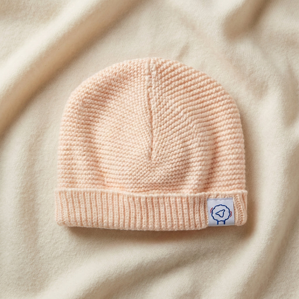 Knitted Hat, Peach Pink Hat La Manufacture de Layette 
