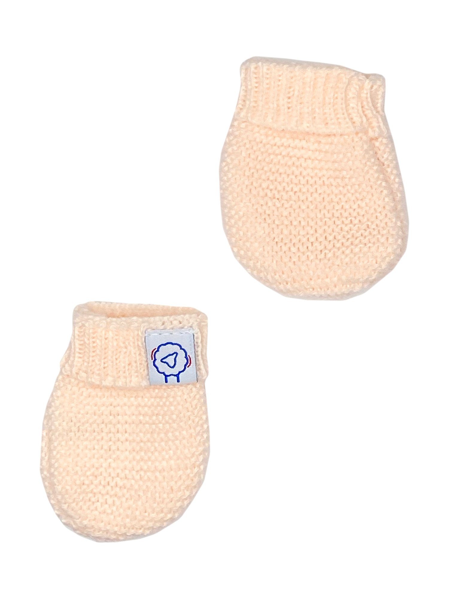 Tiny Baby Peach Pink Knitted Gloves/Mittens - Mittens - La Manufacture de Layette