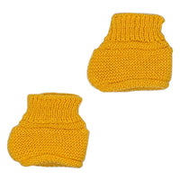 Mustard Yellow Knitted Booties Booties La Manufacture de Layette 