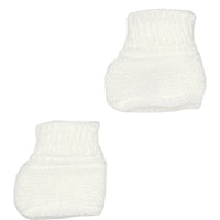 White Knitted Booties Booties La Manufacture de Layette 