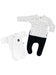 Speckles Print 3 Piece Set (Top, Leggings & Vest), 4lb-6lb Set xoxobaby 