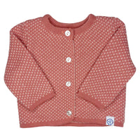Knitted Pink with flecks Soft Cardigan Cardigan / Jacket La Manufacture de Layette 
