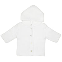 White Knitted Baby Jacket Cardigan / Jacket La Manufacture de Layette 