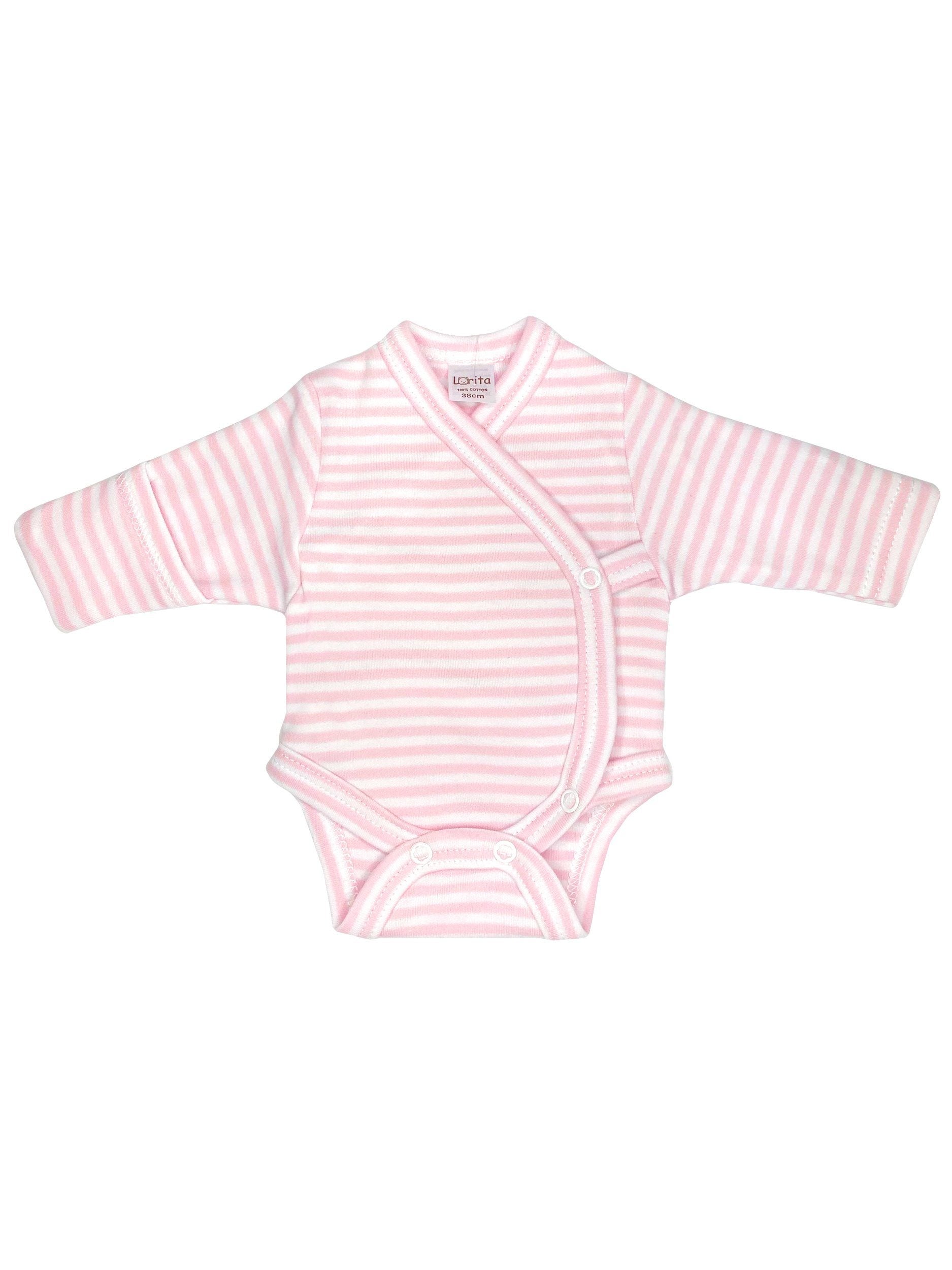 Early Baby Bodysuit - Pink with Stripes (3-5lbs) - Bodysuit / Vest - Lorita