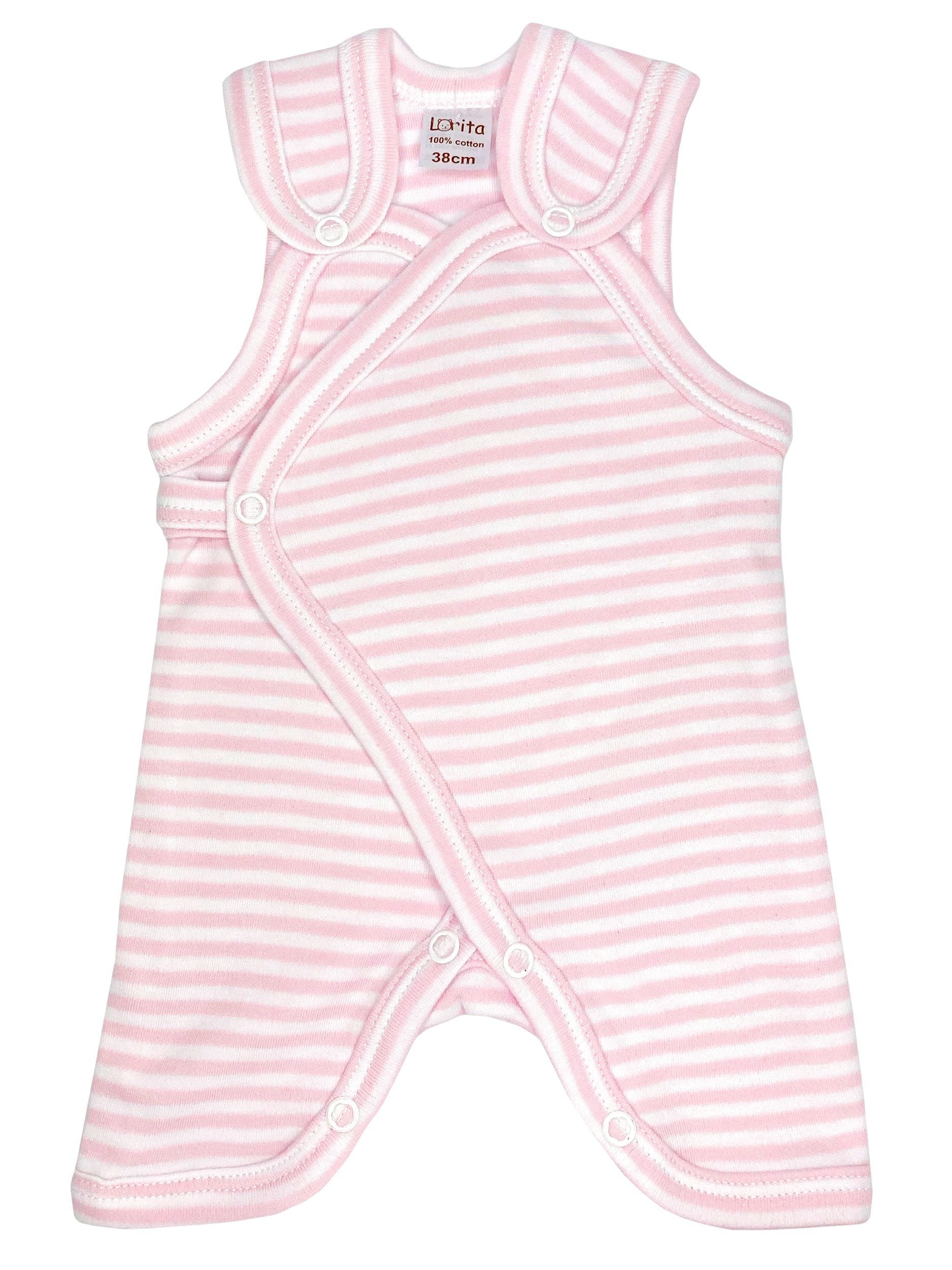 Early Baby Dungarees - Pink with Stripes - Dungaree - Lorita