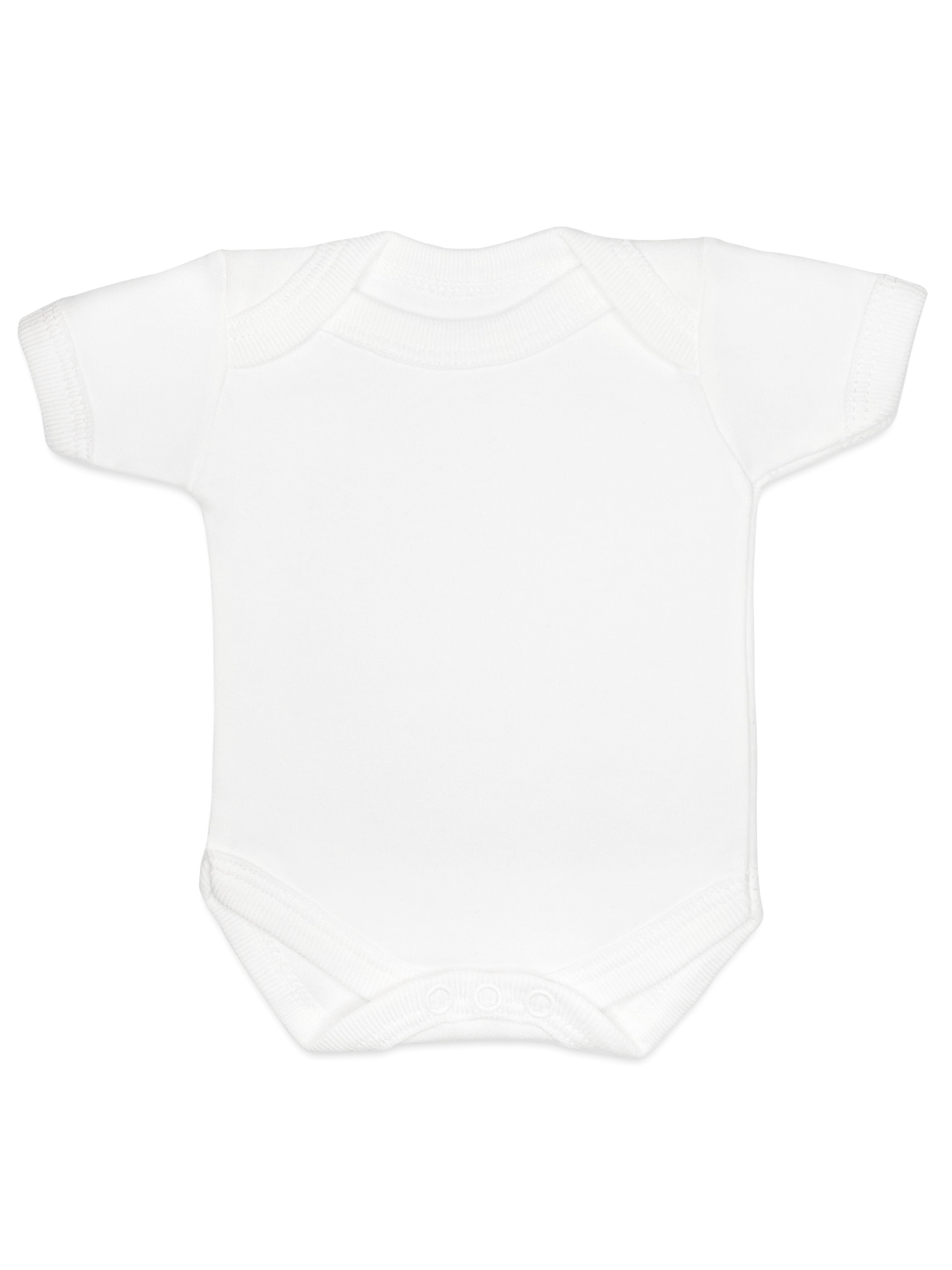100% Cotton Classic White Short Sleeved Bodysuit (Early Baby, 3-5lb) - Bodysuit / Vest - Little Mouse Baby Clothing & Gifts