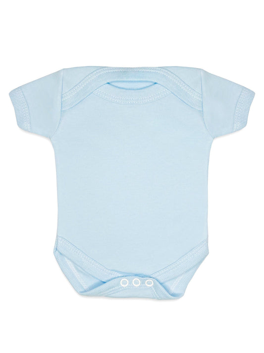 100% Cotton Classic Blue Short Sleeved Bodysuit Bodysuit / Vest Little Mouse Baby Clothing & Gifts 
