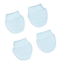 2 Pack Premature Baby Scratch Mitts - Blue Scratch Mitts Tiny Baby 