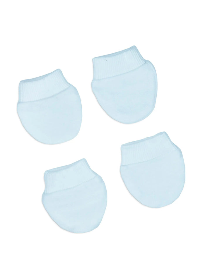 2 Pack Premature Baby Scratch Mitts - Blue