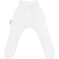 100% Cotton Footed Leggings - White Trousers / Leggings Little Lumps 