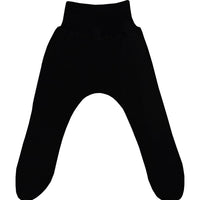 100% Cotton Footed Leggings - Black Trousers / Leggings Little Lumps 