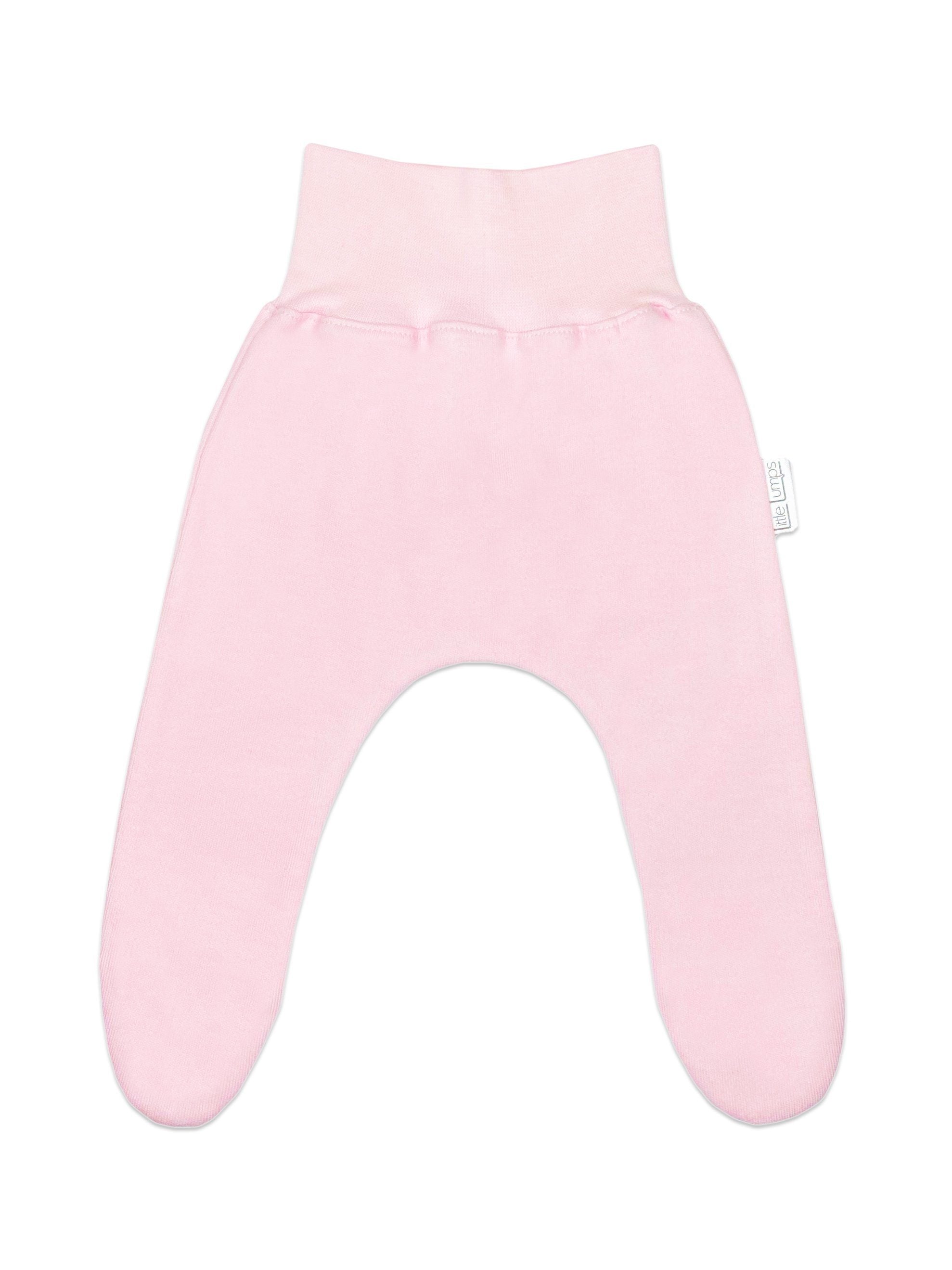100% Cotton Footed Leggings - Pink - Trousers / Leggings - Little Lumps