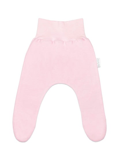 100% Cotton Footed Leggings - Pink Trousers / Leggings Little Lumps 