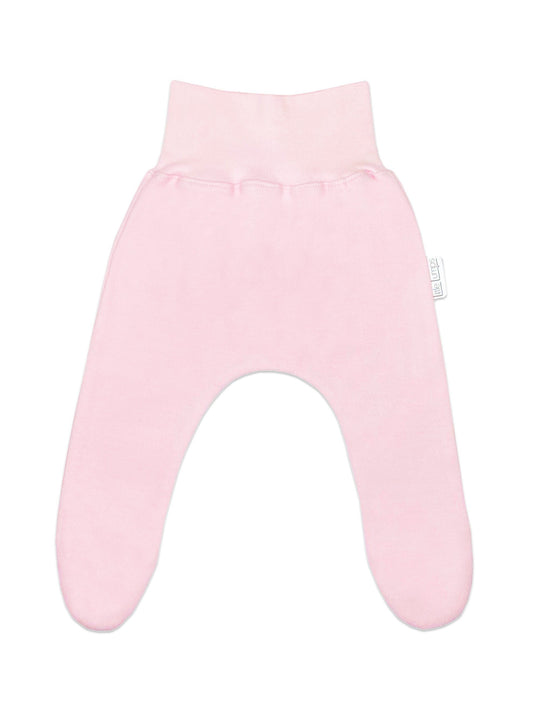 100% Cotton Footed Leggings - Pink Trousers / Leggings Little Lumps 