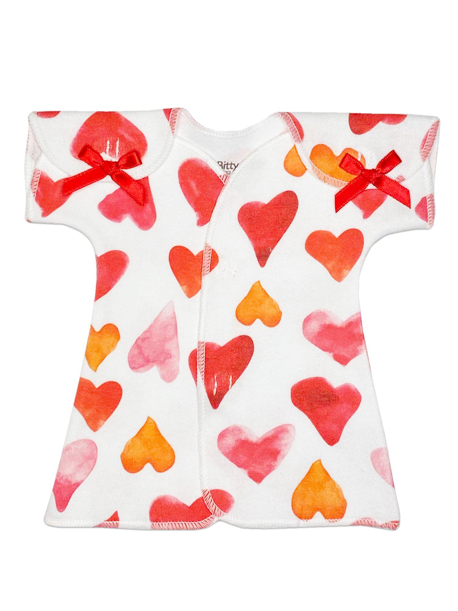Red Heart Premature Baby Dress (1-3lbs & 3-5lbs) - Dress - Itty Bitty Baby Clothing