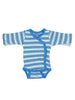 Load image into Gallery viewer, Organic Cotton Blue Bold Stripe Long Sleeve Vest - Bodysuit / Vest - Fixoni